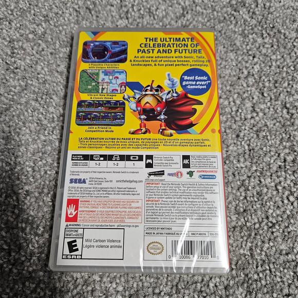 Sonic Mania Sega Nintendo Switch New Sealed - Picture 2 of 2